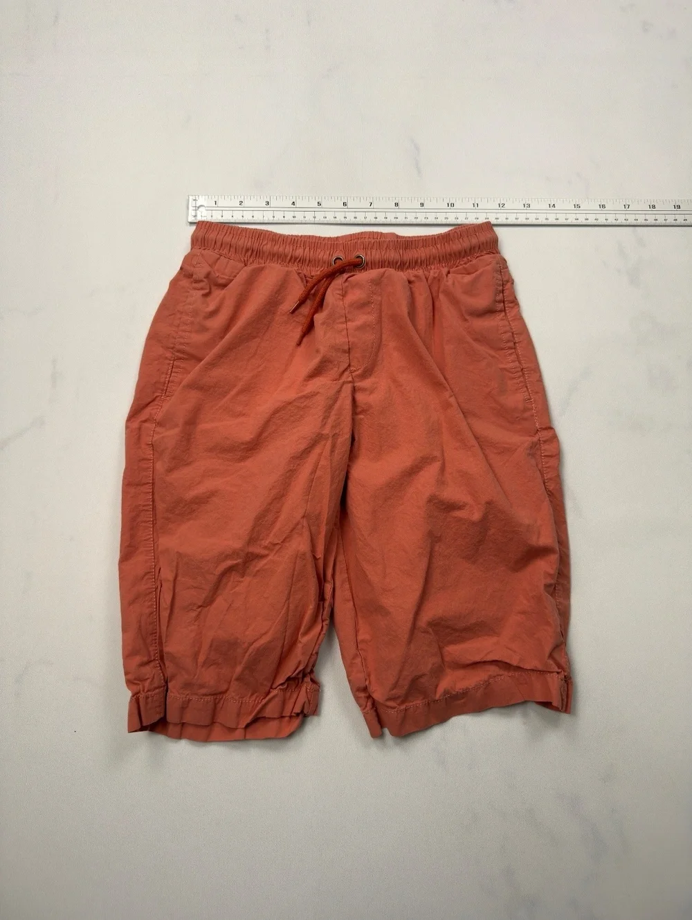kidpik Cargo Shorts Apricot Drawstring Elastic Waist - Boys See Measurements